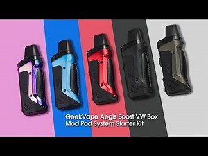 GeekVape Aegis Boost 40W 1500mAh VW Box Mod Pod System Starter Kit