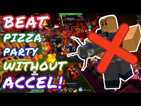 We BEAT Pizza Party WITHOUT ACCEL… 🎉 [READ DESC] | Tower Defense Simulator