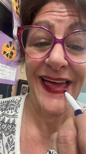 Crayola super tips. As lipstick