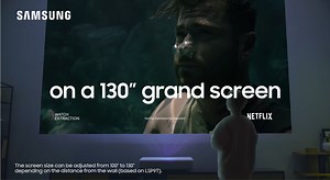 12K views · 36 reactions | Turn your home into a private cinema during the year-end holidays. With screens up to 130”, blockbusters go bigger with Netflix. Gather your loved ones to watch heartwarming stories and heart-racing adventures. Every scene becomes larger than life with Samsung The Premiere 4K Triple Laser Projector. Shop now and receive free* gifts worth up to $1,529! *While stocks last. T&Cs apply. | Samsung | Facebook