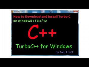 How to Download and Install Turbo C on windows 7 / 8.1 / 10 | Learn To Code