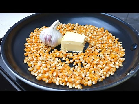 Garlic and Salted butter popcorn | easy to make, lovely taste.