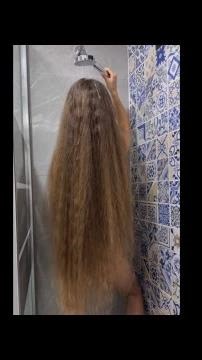 Washing and Shampooing My GIANT Long Hair✨️ Long Hair Washing video🧴Natural Long Hair care routine