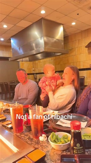 Not a fan of hibachi I guess 😂😂 #babygirl #fyp #babysfirsthibachi #hibachi #fire