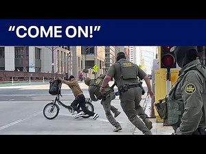 Border Patrol agents chase bicyclist in downtown Chicago