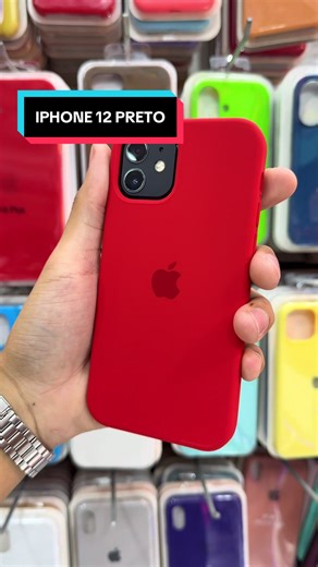 Capas de Silicone para iPhone 12 Preto em 2026