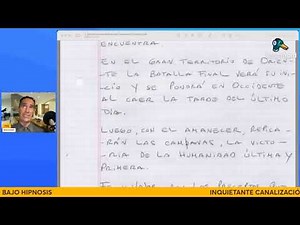 [SUMMARY] Disturbing channeling, automatic writing obtained from m0d1f1c4d0 in hypnosis