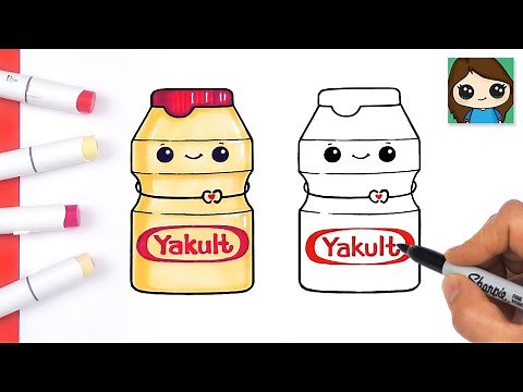 How to Draw Yakult Easy | Cute Drink Art