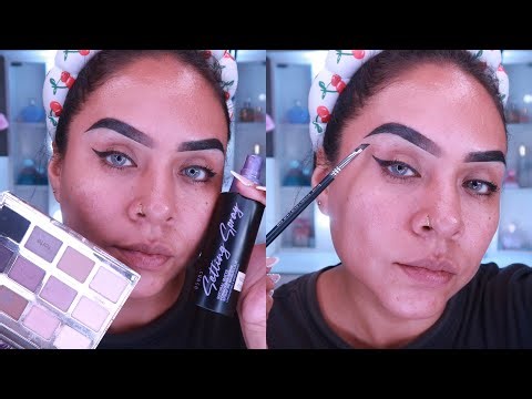 Eyebrows with powder and setting spray… Long-lasting eyebrows