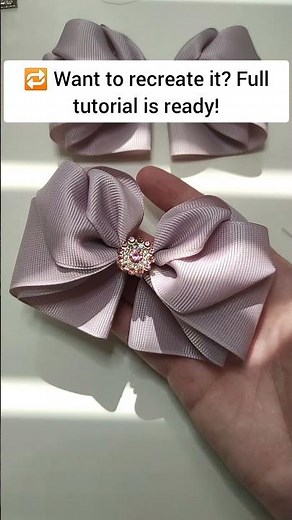🌸 Make a 4 cm Grosgrain Ribbon Bow Yourself — Step by Step