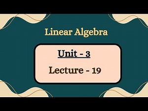 Linear Algebra | Unit- 3 | Lec:19 | Identity & Zero Transformation , Range, Null Space | Sem 2 | DU