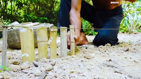 Building a magical miniature castle habitat for guinea pigs in the forest