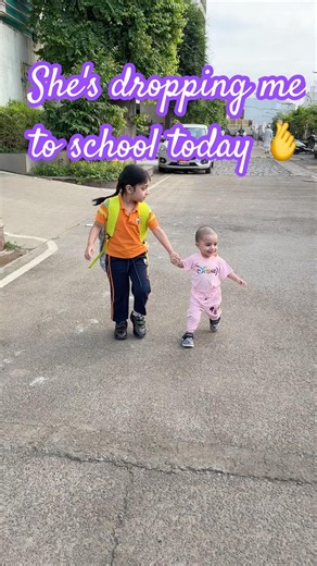 My little sister dropped me for school today and her shoes can't stop making that noise 😂💕