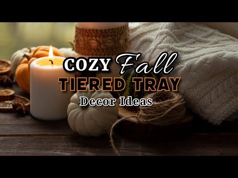 SIMPLE, EASY & QUICK FALL MINI DECOR DIYS!~Tiered Tray Fall Decor Ideas~Fall Shelf & Tray Sitters