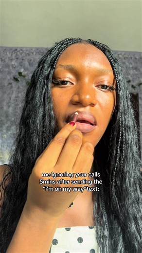 lemme just do my lip combo rq😭 #relatable #africantime #fyp #lipcombo #beautycreator #brownlipliner #humor #jokes