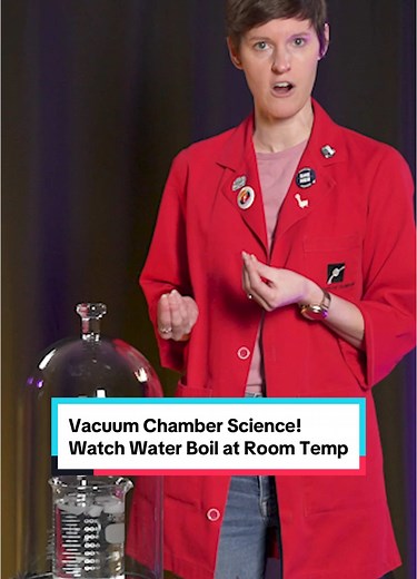 How can you boil water at room temperature? When you lower air pressure using a vacuum chamber, you reduce the force keeping water molecules bound together in a liquid state, so the molecules can start to form pockets of water vapor! #Science #ScienceExperiments #AirPressure #Physics #LearnwithTikTok #STEM
