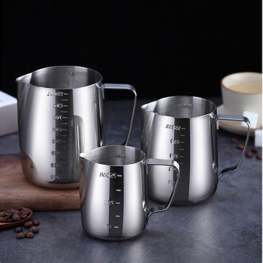 350ml/600ml Milk Frothing Pitcher Stainless Steel Pull Flower Cup Cappuccino Coffee With Scale Jug Mug Cup Milk Boiler Coffee Pitcher Pull Flower Cup Milk Pot Espresso Cups Latte Art Milk Frother Foam Making Accessories Suitable for Barista | Lazada PH
