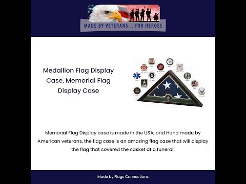 Medallion Flag Display Case, Memorial Flag Display Case