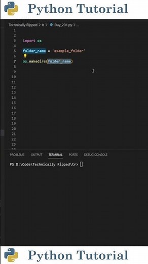 Create/Delete Folder With Python | Python Tutorial