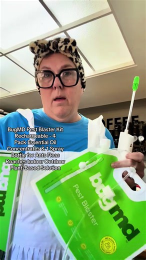 #creatorsearchinsights BugMD Pest Blaster Kit Rechargeable - 4 Pack Essential Oil Concentrates & 1 Spray Bottle for Ants Fleas Roaches Indoor Outdoor Plant-Based Solution#pestcontrol