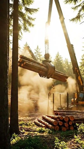 Forest Tree Cutting Process | Heavy Machines at Work#forest #shortvideo