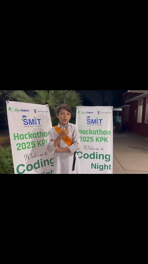 This 14-year-old boys are experiencing their very first Coding Night! 🌙💻 Many talk about night events, but this is something new — a night full of creativity, learning, and pure coding energy. Their excitement says it all! 🚀 #CodingNight #YoungCoders #HackathonVi | Aziz Jan Trust
