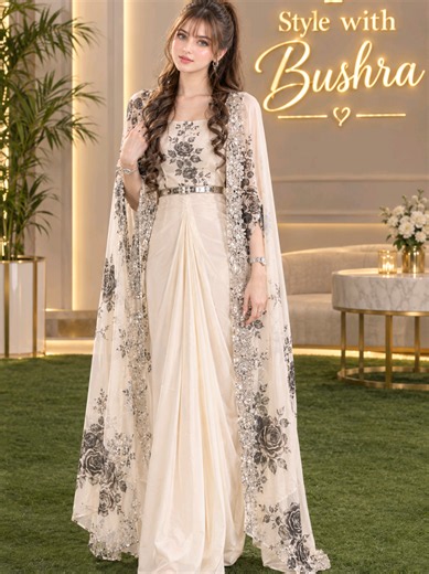 ✨ Cape Jacket Saree Dress 😍👑 Beautiful embroidery, elegant cape jacket & a royal saree look! 💖✨ This stunning outfit is perfect for weddings, parties and festive occasions. Would you wear this gorgeous look? 😍👇 Follow Style with Bushra for more AI fashion inspiration & unique outfit ideas! 💕 #CapeJacketSaree #SareeDress #EmbroideredDress #PartyWear #PakistaniFashion Fashion