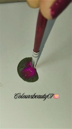 🪷1 stroke flower tutorial /easy and quick art🖌️🫰