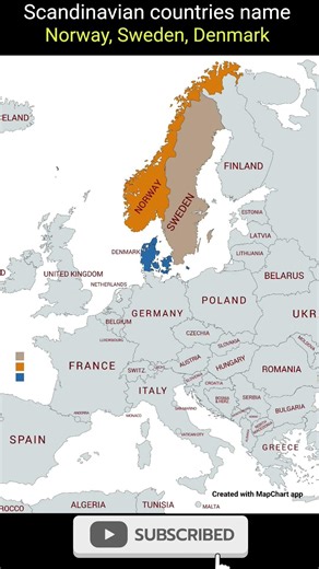 Scandinavian countries name | explore with map #scandinavia #worldmap #map #norway