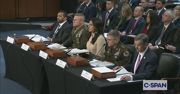 DNI Dir. Gabbard, CIA Dir. Ratcliffe & FBI Dir. Patel Testify on Global Threats to the U.S.