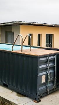 Etape 1 à 7 de la création d'une piscine container