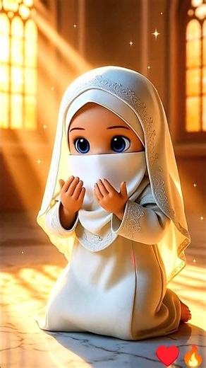 AI Muslim Girl Offering Namaz 🕌 | Peaceful & Beautiful Animation ✨