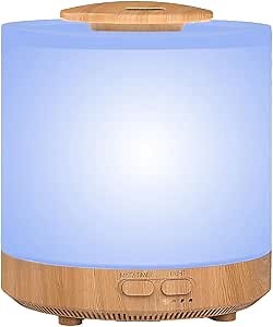 Cool Mist Humidifier (1.6L Water Tank) Quiet Ultrasonic Humidifiers for Bedroom & Large Room - Adjustable -35 Hour Run Huge Coverage Area, Auto-Shut Off, Humidifiers for Babies Nursery & Whole House