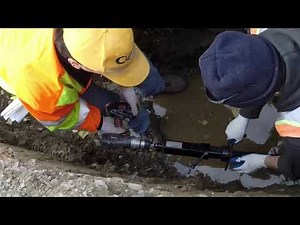 Hot tapping water main PVC C900