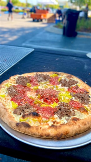 Forget the dough, the real battle at the @abtelectronics pizza cook off was for a place in our stomachs. The chefs got fired up on the @alfaovens.usa pizza ovens for a cause, bragging rights, & a charity of their choice. I’m honored to be back once again to judge these delicious creations. This tasty event featured five talented pizza chefs. Chef @glabbate13 @tievolipizzabar created a Harvest Pizza which was made with roasted garlic & oil sauce, baby kale, butternut squash, mozzarella & fontina 