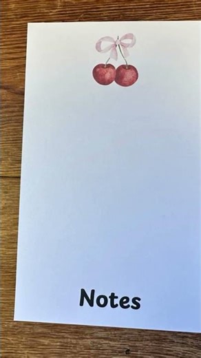 Cherry Notes Notepad | Pretty & Functional Desk Stationery
