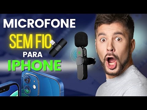 MICROFONE DE LAPELA SEM FIO para IPHONE - Bom e Barato