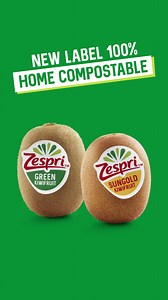⚡ We’ve got some amazing news! ⚡ 👉 Our new fruit friendly labels with a compostable sticker are here! 👀 Our new sticker is supporting our sustainability goals in reducing plastic waste. 🤩 You heard it! 💪 The label on your Zespri™ kiwi is now safely compostable, breaking down and biodegrading completely without leaving harmful residues in the environment. | Zespri Kiwifruit UK