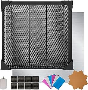 400 * 400mm Honeycomb Laser Bed,Honeycomb Working Panel Set, Laser Bed for Diode or CO2 Laser Engraver Cutting Machine, Steel Honeycomb Table,Laser Grid of Engraver Accessories. (15.7x15.7x0.87in)