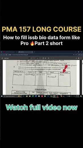 ISSB Bio Data Form Full Guidance |part 2 |short 1| Common Mistakes, Perfect Answers & Pro Tips