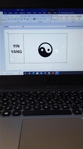 Membuat Gambar Yin Yang di MS Word #emoji #gambar #tutorial #shorts #word