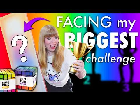 4 Artists, 1 Colour Cube Challenge | From Art Prompt Book to Canvas Painting