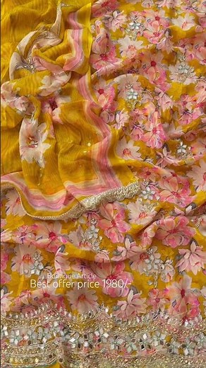 Mustard Yellow Floral Suit Design 🌼 | Elegant Party Wear Suit Collection ✨