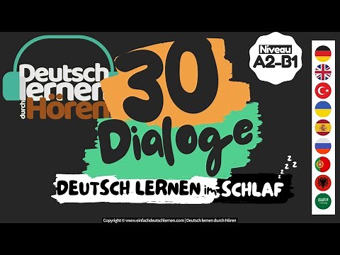 #21 Learn German in Your Sleep | 30 Dialogues [Learn German by Listening] - Level A2-B1 #learngerman