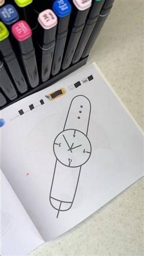 Drawing a Stylish Wrist Watch ✍️⌚ #shorts