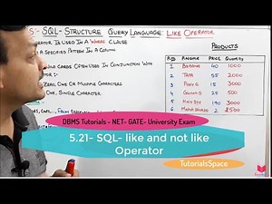 5.21- SQL like & Not like Operator | SQL Online Free Course | Microsoft Sql Server | Learn Sql