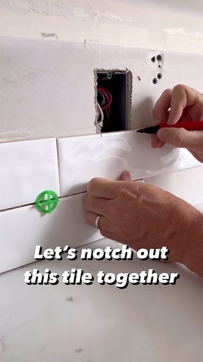 How to notch out a tile around an electrical outlet with some of my favourite tools @iqpowertools @montolittilingtools . . ➡️ Follow @dj.tiling for more ⬅️ . . . . . . . . . . . . . . . . . #construction #diy #bathroom #tips #tutorial #king #tiling #work #design #tips #reelitfeelit #reel #instagood #home #fun #followformore #tools #fyp #beautiful #howto #home #trending #trend #ootd #viral #renovation | DJ.Tiling