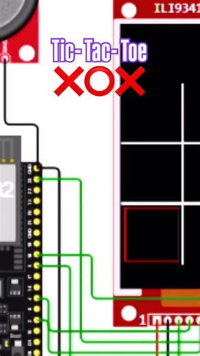 Tic- Tac- Toe game ❌⭕️❌ • ESP32 project • Tic-Tac-Toe game on TFT screen • TFT display and ESP32 • Joystick 🕹️ and ESP32 #esp32 #arduino #tictactoe #instagood #tftdisplay | Engineer
