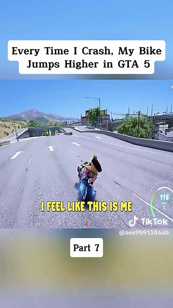 Every Time I Crash, My Bike Jumps Higher in GTA 5-Part 7#AmazingHD #game #GTA5 #GTA6 #gtafunny #gtaonline #cargame #gtamods #fyp #foryoupage