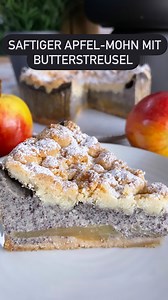 🍎Mohn-Pudding mit Apfel & Butterstreusel 🍎Backofen auf 180 Grad O/U vorheizen, eine 20er Springform mit Backpapier auslegen und einbuttern 🔖Boden 40 g Butter 70 g Mehl 25 g Zucker 1 TL Vanillezucker 1/2 TL Backpulver ✨alles verkneten( im TM 20 Sek/ Stufe 6) ✨Teig in die Form füllen und andrücken 🍎1 großen Apfel schälen, entkernen, vierteln und in dünne Spalten auf dem Boden verteilen 🔖 Streusel 80 g Butter 125 g Mehl 50 g Zucker 1 TL Vanillezucker ✨daraus Streusel kneten (im TM 20 Sek/ Stuf